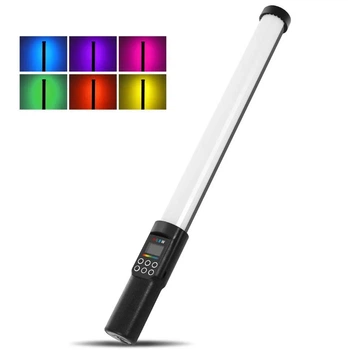 LED - осветитель, видеосвет, жезл RGB - Puluz PU4134 50 см (122 диода) с встроенным АКБ (2600mAh)