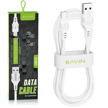 USB кабель для зарядки телефона, для передачи данных Type-C Bavin 2.4A 1м QC3.0 Белый (CB212)
