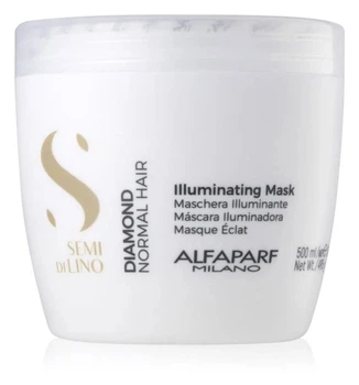 Маска для блеска волос с комплексом витаминов и минералов Alfaparf Milano Semi Di Lino Diamond Illuminating Mask 500 мл