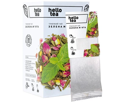 Чай зелёный Hello Tea Мята 20шт