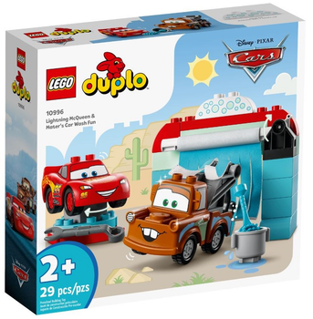 Конструктор LEGO DUPLO Disney Lightning McQueen and Mater Автомийка 29 деталей (10996)