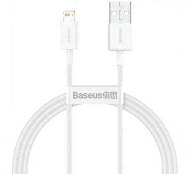 Кабель Baseus Superior Series Fast Charging Data Cable USB to iP 2.4A 1.5m White (CALYS-B02)