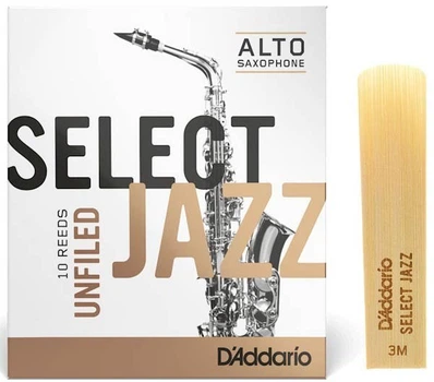 Трость для альт саксофона D'Addario Select Jazz - Alto Sax Unfiled 3M (1шт)