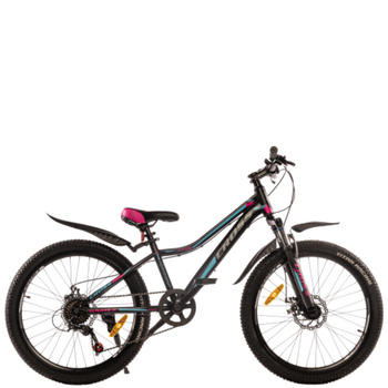 Подростковый Велосипед Cross Smile 24 Рама-12 black-pink от 125 см рост