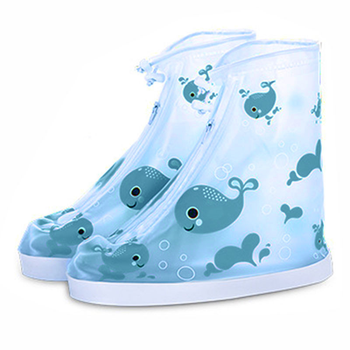 Детские резиновые бахилы Lesko на обувь от дождя Кит Blue 17.5 см защита от промокания для детей