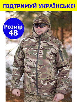 Тактическая куртка Softshell армейская военная флисовая куртка цвет мультикам софтшел размер 48 для ВСУ 48-01