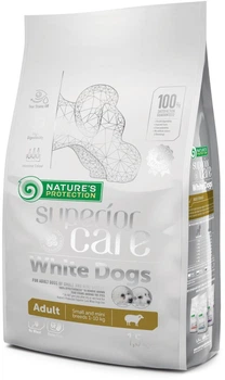 Сухой корм для собак мелких пород с белой шерстью Nature's Protection Superior Care White Dogs Adult Small с ягненком 1.5 кг (4771317456632)
