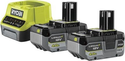 Набор RYOBI аккумулятор + зарядное устройство ONE+ RC18120-240X 18 В 2х4 Ач 5133005092