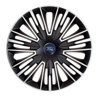 Автомобильные колпаки 4 Racing Jerez Silver-Black R14 4 шт. (с логотипом Ford)