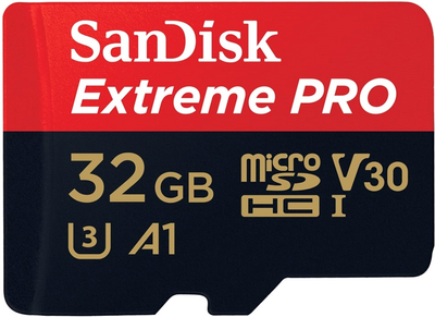 SanDisk microSDHC 32GB Extreme Pro A1 C10 V30 U3 100MB/s (SDSQXCG-032G-GN6MA)