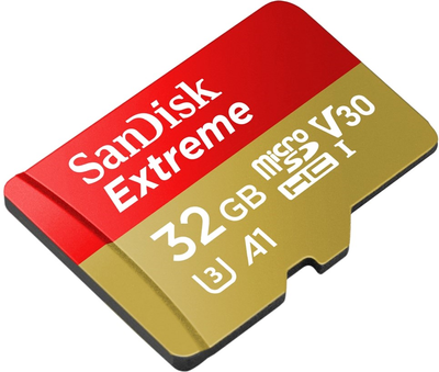 Sandisk microSDHC 32GB Extreme Action A1 Class 10 V30 UHS-I U3 (SDSQXAF-032G-GN6AA)