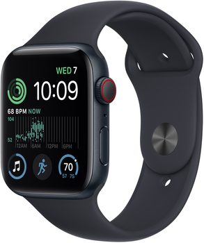 Smartwatch Apple Watch SE GPS + Cellular 44mm Midnight Aluminium Case with Midnight Sport Band (MNPY3)