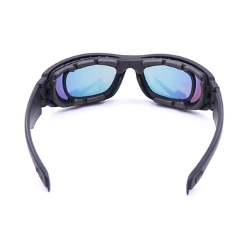Захисні тактичні окуляри з поляризацією Daisy C6 Black + 4 комплекти лінз