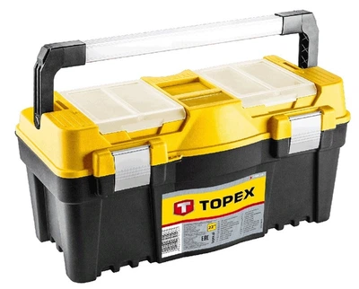 Ящик для інструменту TOPEX, 25", органайзер в кришці, алюмінієва ручка, 33х60х29см, пластик