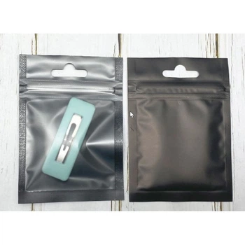 Пакет саше косметический с замком Zip-Lock 14х20 см, матовый черный пакет Zip-Lock 14х20 см, 10 шт