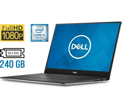 Ультрабук Dell XPS 13 9360 / 13.3" IPS / Intel Core i5-7200U (2(4) ядра по 2.5-3.1GHz) / 4GB DDR3 / 240GB SSD M.2 / HD Graphics 620 / WebCam / Fingerprint / Win 10 б/у