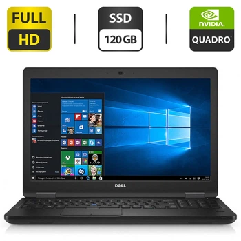 Рабочая станция Б-класс Dell Precision 3520 / 15.6" TN / Intel Core i7-7820HQ (4(8) ядра по 2.9-3.9 GHz) / 4GB DDR4 / 120GB SSD / Quadro M620, 2GB GDDR5, 128-bit / WebCam / HDMI б/у