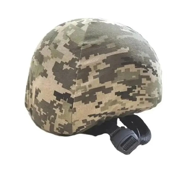 Кавер чохол на шолом каску маскувальний захисний тактичний армійський військовий на гумці трикотаж (474272-Prob) Піксель