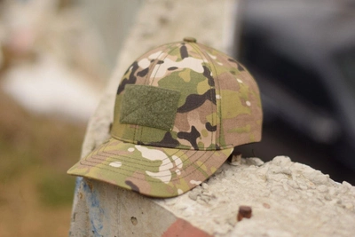 Кепка-бейсболка з ріп-стоп з липучкою спереду кепка тактична військова армійська камуфляжна мультикам