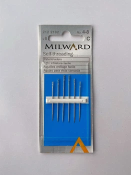 Голки з автоматичним вдяганням нитки №4-8 Milward (2122102)