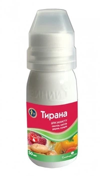 Протруювач інсекто-фунгіцидний Тирана обробка картоплі та розсади перед посадкою 50 мл Сімейний сад
