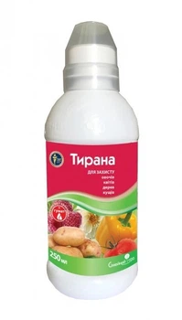 Протруювач інсекто-фунгіцидний Тирана обробка картоплі перед посадкою розсади 250 мл Сімейний сад