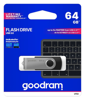 Pendrive Goodram Twister 64GB USB 3.0 (UTS3-0640K0R11)