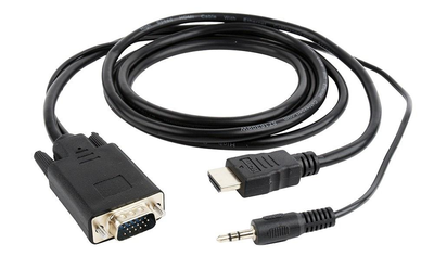 Przejściówka Cablexpert HDMI na VGA i audio 1,8 m (A-HDMI-VGA-03-6)
