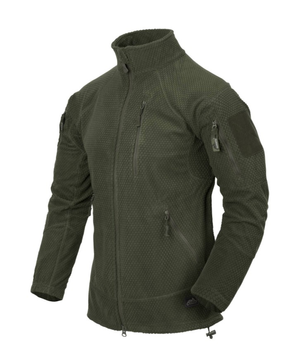 Кофта Alpha Tactical Jacket - Grid Fleece Helikon-Tex Olive Green 3XL Тактическая мужская