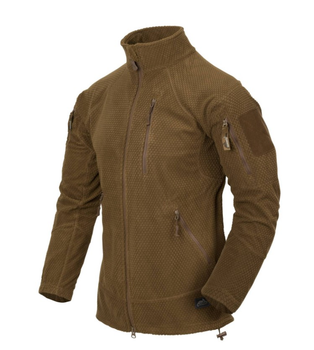 Кофта Alpha Tactical Jacket - Grid Fleece Helikon-Tex Coyote XS Тактична чоловіча