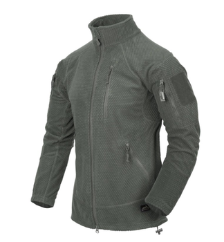 Alpha Tactical Jacket - Grid Fleece Helikon-Tex Foliage Green (Сірий) S Тактична чоловіча