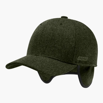 Кепка бейсболка мужская зимняя с ушками INAL сlassic M / 55-56 Оливковый 316255