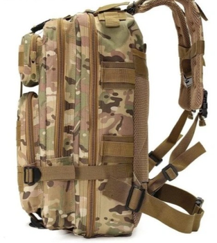 Рюкзак туристический ранец сумка на плечи для выживание Мультикам 35 л (Alop) с системой множества карманов и отделений водонепроницаемый для походов
