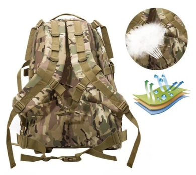 Універсальний рюкзак туристичний ранець сумка на плечі для виживання Мультикам 40 л (Alop) для туризму походів максимальна функціональність