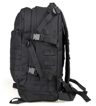 Рюкзак туристичний ранець сумка на плечі для виживання Чорний 40 л (Alop) водонепроникний дволямковий з безліччю практичних кишень і відділень