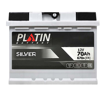 Автомобільний акумулятор PLATIN Silver 70Ah 670A R+