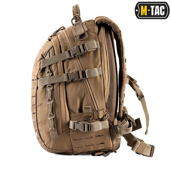 Рюкзак тактический военный M-Tac Mission Pack Laser Cut Coyote, Штурмовой рюкзак для военных ВСУ 27 л (SK-1170)