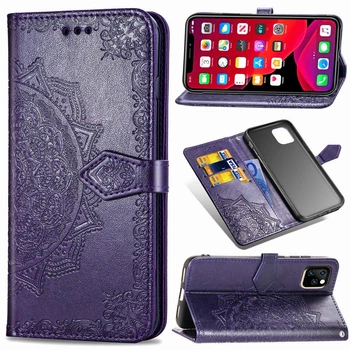 Чехол Vintage для Iphone 11 Pro книжка с визитницей кожа PU фиолетовый