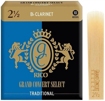 Трость для кларнета D'Addario Grand Concert Select - Bb Clarinet #2.5 (1шт)