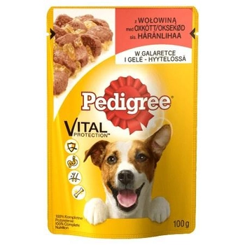 Вологий корм Pedigree для дорослих собак Яловичина в желе 100 г (5900951017261)