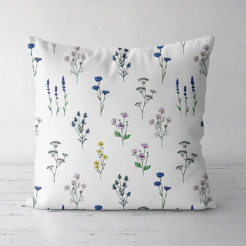 Подушка декоративная Soft Васильки, лаванда 45x45 см