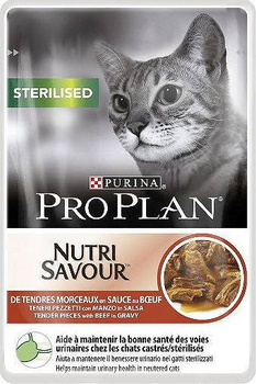 Mokra karma dla kotów Purina Pro Plan Sterylizowana Nutrisavour z wołowiną 85 g (7613036092883)