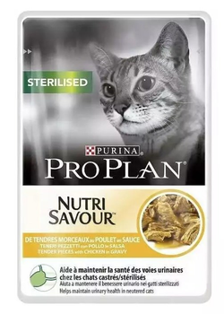 Mokra karma dla kotów Purina Pro Plan Sterylizowana Nutrisavour z kurczakiem 85 g (7613036092852)