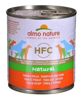 Вологий корм для собак Almo Nature HFC Dog Natural з тунцем і куркою 290 г (8001154124309)
