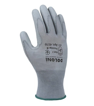 Перчатки рабочие трикотажные Doloni D-Flex c полиуретановым покрытием 8 (4570)