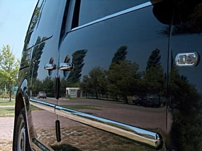Накладки на молдинги з нержавіючої сталі (4 шт) для Volkswagen Caddy 2004-2010 років, стандартна база, Carmos