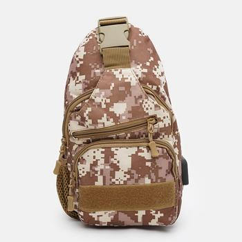 Тактическая сумка слинг рюкзак через плечо Monsen C1HSSA0708br Brown