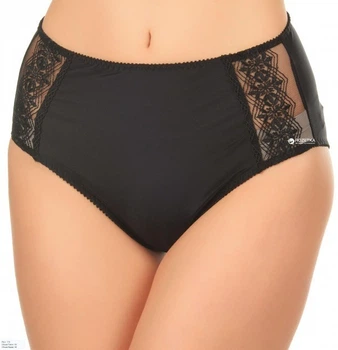 Труси-сліпи жіночі з мікрофібри та мережива великих розмірів Felisiya Lingerie Чорний 272-170 4XL(56) (2000002482017)