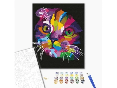 Картина за номерами Райдужне кошеня, Brushme (40х50 см), BS35799