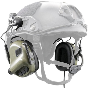 Активные наушники EARMOR M32H mod 3 Олива с Микрофоном для шлема Fast